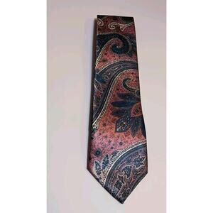 Wembley Starshine Prints Men's Tie Pink Multicolor Paisley 3.5" x 56"